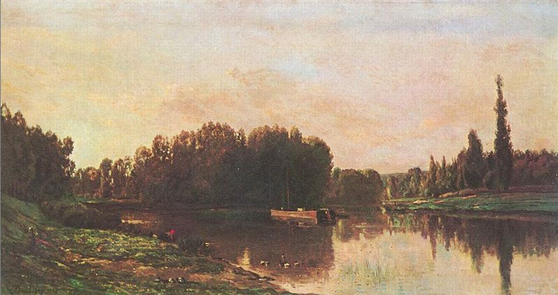 Charles-Francois Daubigny Der Zusammenflub der Seine und Oise